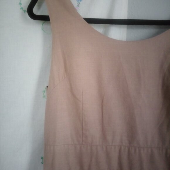 Brown beige linen apron dress Aya Sacredwear SMALL - Picture 5 of 6